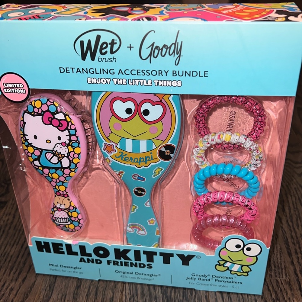 🆕 Wet Brush + Goody Detangling Bundle Hello Kitty